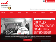 Tablet Screenshot of marketingclub.at